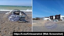 Российские огневые позиции на пляже в Новофедоровке Сакского района. Крым, 31 марта 2024 года