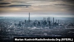 Авдеевка, вид на Авдеевский коксохимический завод, январь 2024 года