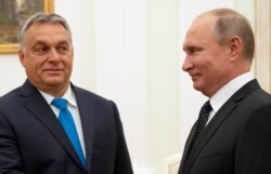 Президент Венгрии Виктор Орбан и Владимир Путин