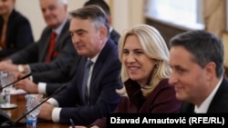Članovi Predsjedništva BiH Denis Bećirović, Željka Cvijanović i Željko Komšić, arhivska fotografija