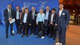 Члены Антивоенного комитета России на слушаниях по вопросу создания платформы российских демократических сил в ПАСЕ, 1 октября 2025 года