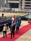 Serbia - Belgrade - European Commission President Ursula von der Leyen with Serbian President Aleksandar Vucic during her visit to Serbia
