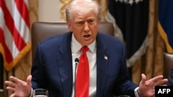 Donald Trump amerikai elnök a Fehér Házban október 14-én