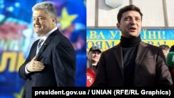 Петр Порошенко и Владимир Зеленский (коллаж)