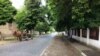 A road in Berehove, where nearly half of the population identifies as ethnic-Hungarian