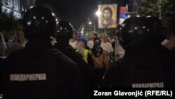 Protest u Beogradu, ugao Bričaninove i Kneza Miloša, Srbija, 15. avgust 2025.