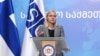 ელინა ვალტონენი, ფინეთის საგარეო საქმეთა მინისტრი, ეუთოს თავმჯდომარე საქართველოს საგარეო საქმეთა სამინისტროში გამართულ პრესკონფერენციაზე. 14 ოქტომბერი, 2025 წელი