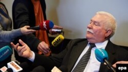 Лех Валенса на пресс-конференции в Гданьске, 29 февраля 2016 года