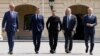 Leaders of Germany, France, Ukraine, Britain, and Poland meet in Kyiv on May 10.