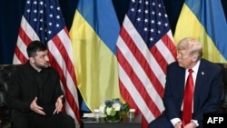 Розмова президентів України та США Володимира Зеленського (л) і Дональда Трампа, вересень 2025 року