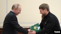 Президент России Владимир Путин и глава Чечни Рамзан Кадыров