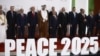Lideri Turske, Katara, Jordana i drugi zvaničnmici na samitu u Šarm el-Šeiku čiji su domaćini egipatski predsednik Abdel Fatah al-Sisi i predsednik SAD Donald Tramp, 13. oktobar 2025.