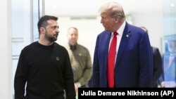 Владимир Зеленский и Дональд Трамп, Нью-Йорк, США, 27 сентября 2024 года 