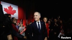 Mark Carney pas zgjedhjes brenda partisë për postin e kryeministrit të Kanadasë. Otavë, 9 mars 2025.
